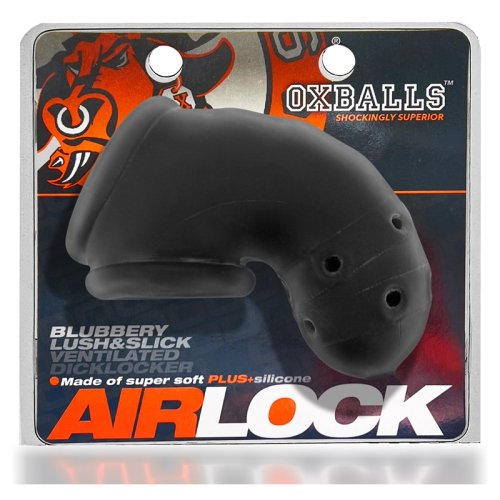 AIRLOCK, air-lite vented chastity, BLACK ICE