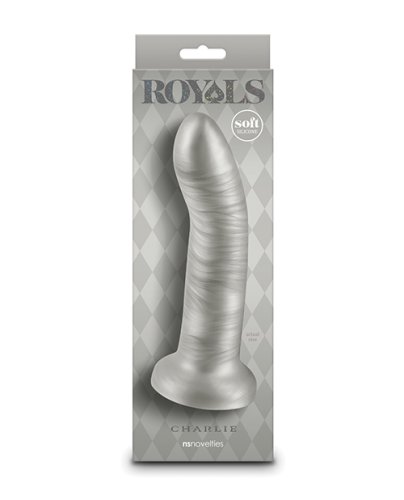 Royals 7\" Charlie Curved Dildo - Metallic Champagne