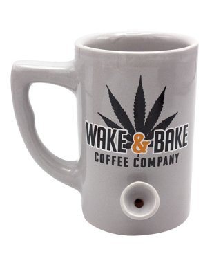 '=Wake & Bake Coffee Mug - 10 oz Grey