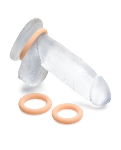 Curve Toys Jock Silicone Cock Ring Set of 3 - Light