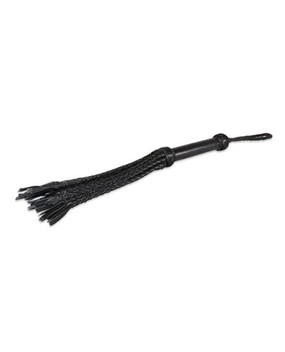 Sultra 16\" Lambskin Wrapped Grip Flogger - Black
