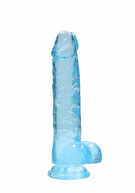 REALROCK 8IN REALISTIC DILDO W/ BALLS BLUE