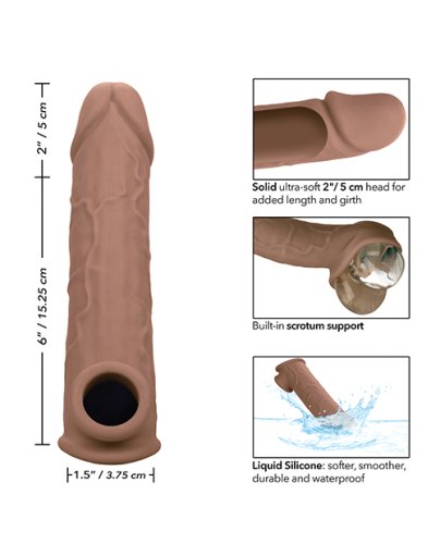 Performance Maxx Life-Like 8\" Penis Extension - Brown