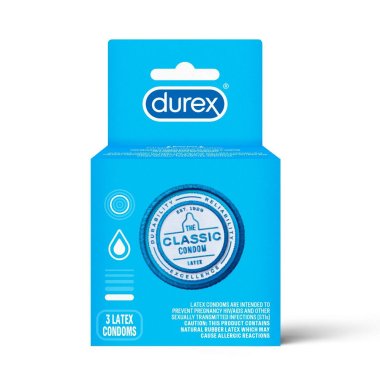 Durex Classic Condoms - 3 pk