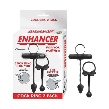 Enhancer Cock Ring - 2pc Bowtie & Plug