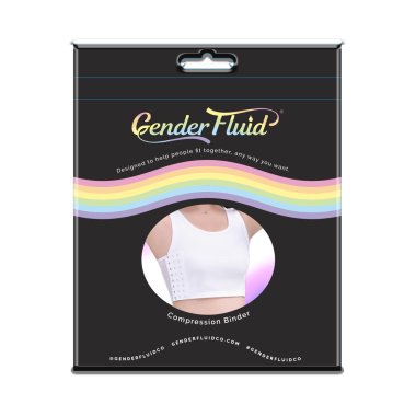 Gender Fluid Chest Binder White- 3XLarge