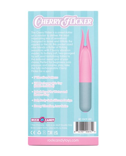 Rock Candy Cherry Flicker Clit Tickler - Pink/Grey