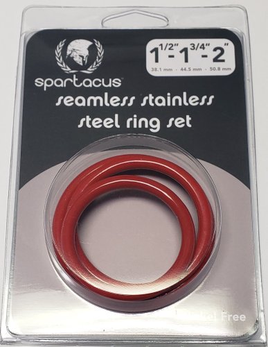 RED STAINLESS STEEL C-RING SET - 1.5 1.75\" 2\" \"