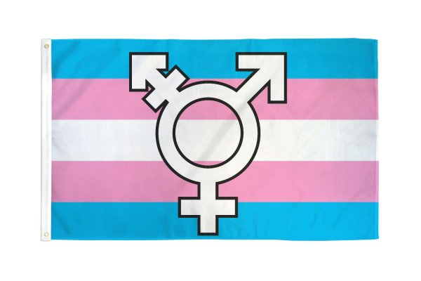 Transgender Symbol Flag 3\' X 5\' Polyest