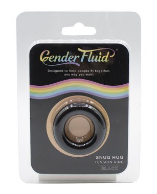 Gender Fluid Snug Hug Tension Ring - Black