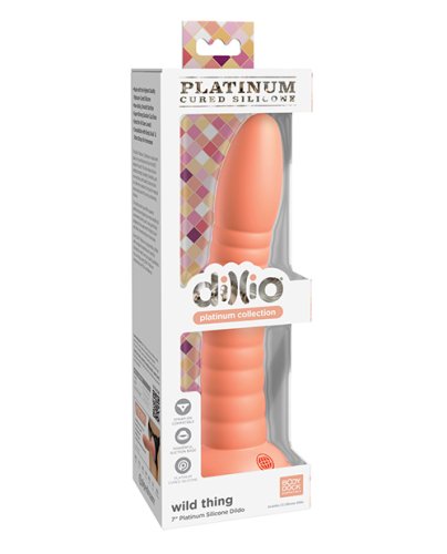 Dillio Platinum 7\" Wild Thing Silicone Dildo - Peach