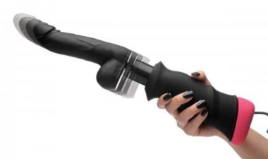 Mega-Pounder Hand-Held Thrusting Dildo