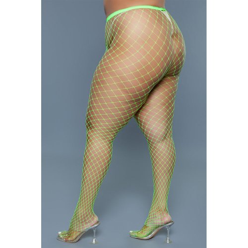 Can\'t Back Down Pantyhose -Neon Green Qu