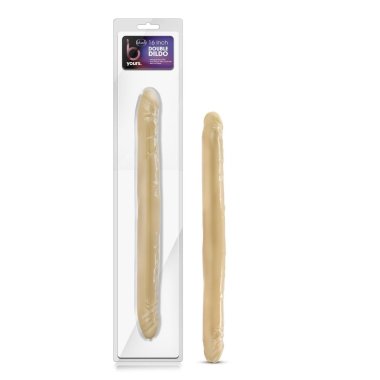 B Yours 16" Double Dildo - Beige