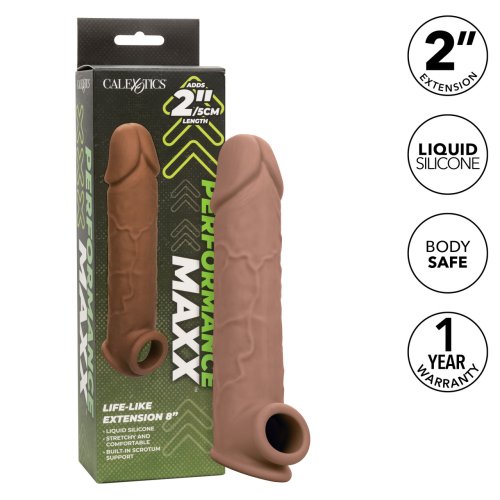 PERFORMANCE MAXX LIFE-LIKE EXTENSION 8IN BROWN