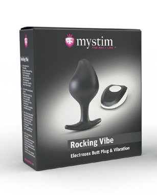 Mystim Rocking Force Silicone Buttplug Small - Black