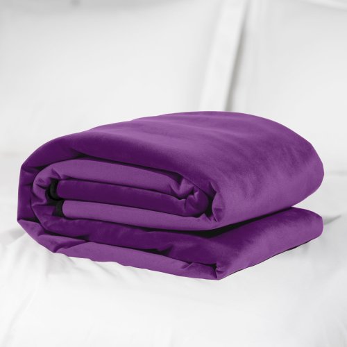 Fascinator Throw Aubergine Microvelvet - Mini