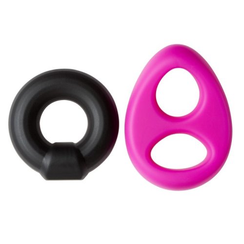 PRO SENSUAL SILICONE TEAR DROP RING & DONUT SLING 2 PACK