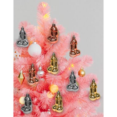 Glitterati Penis Metallic Ornaments 8pcs