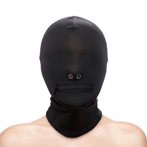 Hustler Taboo - Zippered Mouth Hood - Bl