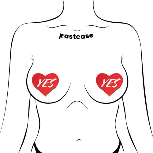 \'YES\' Red Heart Pasties