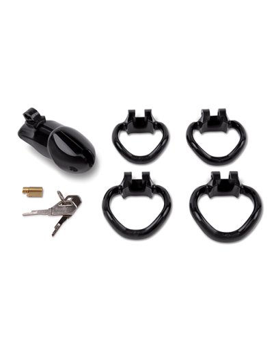 Lockmaster 4\" Resin Cock Cage - Black