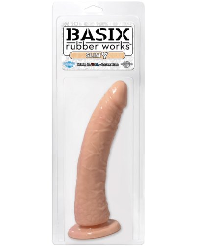 Basix Rubber Works 7\" Slim Dong - Flesh