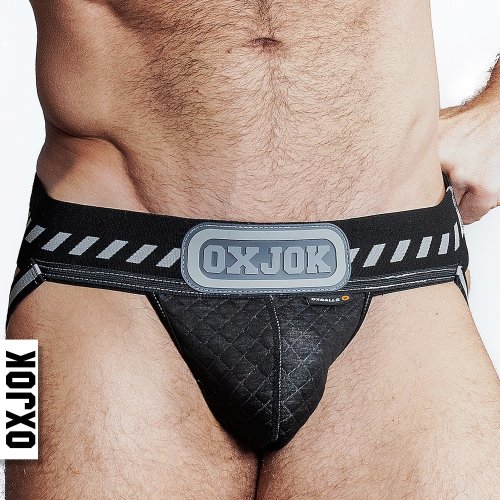 PACKER, industrial quilted cargo strapjock, BLACK PUFF, LARGE