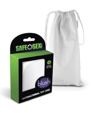 Blush Safe Sex Antibacterial Toy Bag Medium - White