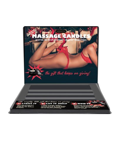 PROMO Kama Sutra Holiday 2 oz Massage Candle Prepack Display Backing - 2022