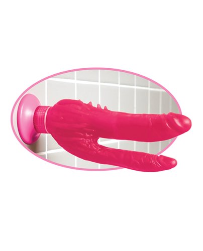 WATERPROOF DOUBLE PENETRATOR WALL BANGER PINK