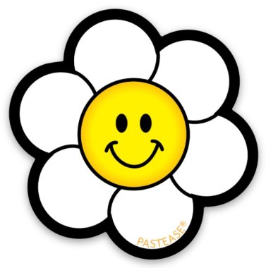 PASTEASE SMILING FLOWER HAPPY FACE
