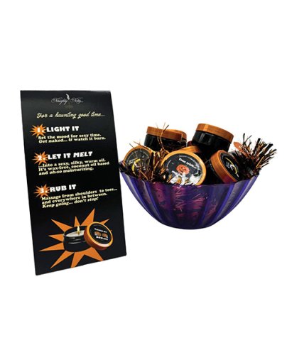 Kama Sutra Halloween Mini Massage Candles Prepack Bowl - 1.7 oz Bowl of 16