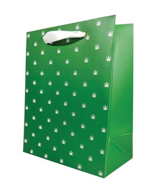 Polka Pot Gift Bag - Green/White