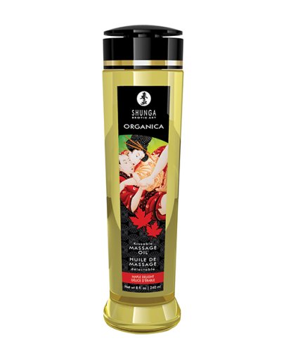 Shunga Organica Kissable Massage Oil - 8 oz Maple Delight