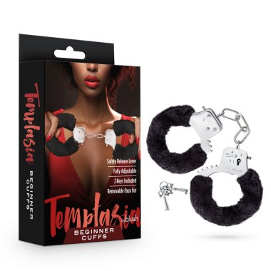 Temptasia - Beginner Cuffs - Black Fur