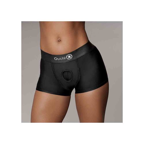 Vibrating Strap-on Boxer - Black - M/L