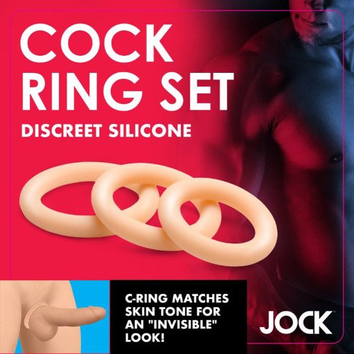 JOCK Discrete Silicon CockRing Set Light