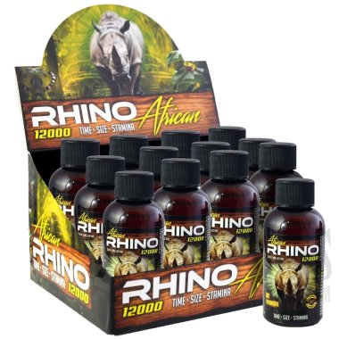 AFRICAN RHINO SHOTS 12 CT DISPLAY (NET)