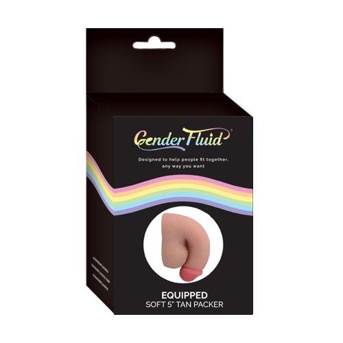 Gender Fluid Equipped Soft Packer 5\" Tan