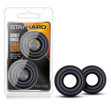 Stay Hard Oversized Donut C Ring -Black