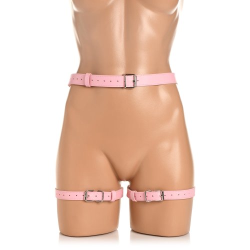 Bondage Harness W/ Bows - XL/2XL - Pink