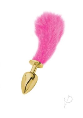 (D) ATHENA SMALL GOLD PLUG W/SHORT PINK TAIL