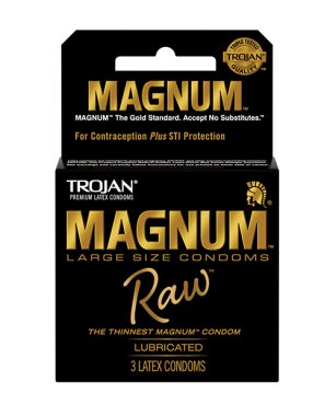 Trojan Magnum Raw Condoms - Pack of 3
