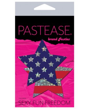 Pastease Premium Glitter Patriotic Star - Red/Blue O/S