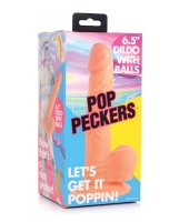 Pop Peckers 6.5' Dildo w/Balls - Light