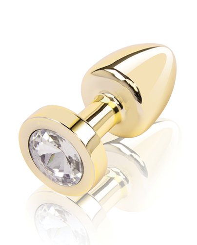 Gemsations 2\" Beginners Bling Bling Metal Butt Plug - Gold