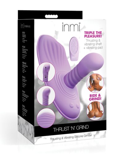 Inmi Thrust N\' Grind Thrusting & Vibrating Silicone Grinder - Purple