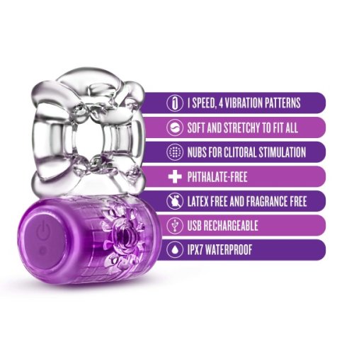 PLAY WITH ME PLEASER C-RING PURPLE RECHARGEABLE