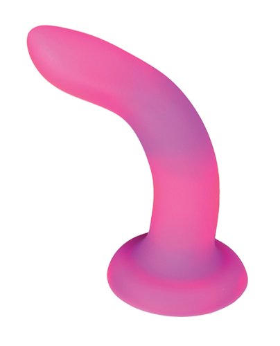 Addiction 8\" Rave Glow in the Dark Dong - Pink/Purple
